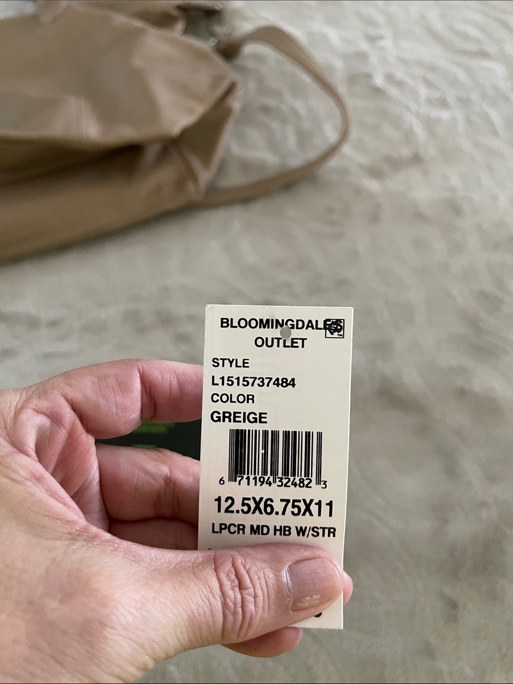 NEW Longchamp Leather Shoulder Tote in Beige - Picture 4 of 4